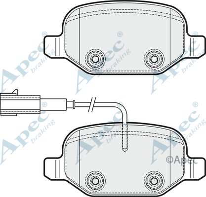 APEC BRAKING Piduriklotsi komplekt,ketaspidur PAD1831